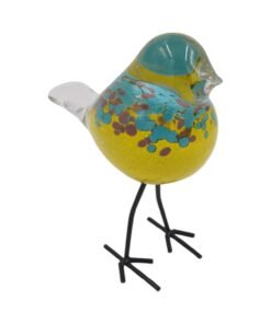 Stiklinė dekoracija „Paukštelis“ – 18×8×19 cm Yellow