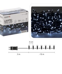 Kalėdinės LED girliandos , 300 LED, šaltai balta šviesa, 15 m