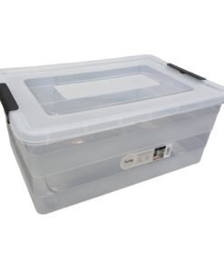 Plastikinė dėžė su dangčiu 40 L (59×39×25 cm)