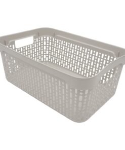 Plastikinė dėžutė su skylutėmis, 30 × 20 × 12 cm BALTA