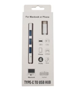 USB-C į USB HUB adapteris, 4 jungtys