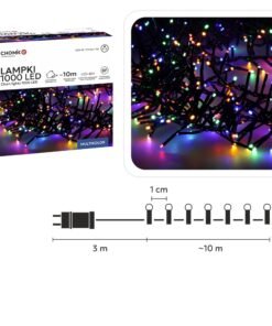 LED girlianda 1000 LED, 10 m, multikolor