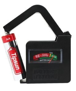 Baterijų testeris su indikatoriumi