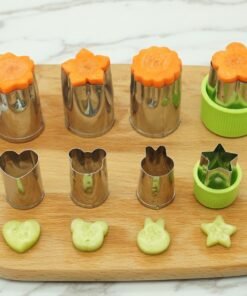 daržovių ir vaisių pjaustyklių rinkinys.