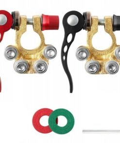 Dviejų spaustukų rinkinys akumuliatoriams