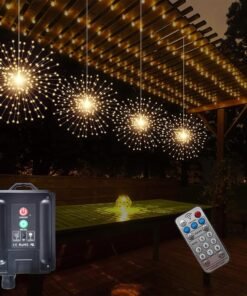 "Firework" girlianda su saulės panele