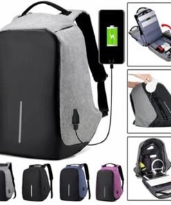 Kuprinė Su USB Lizdu - Violetinė