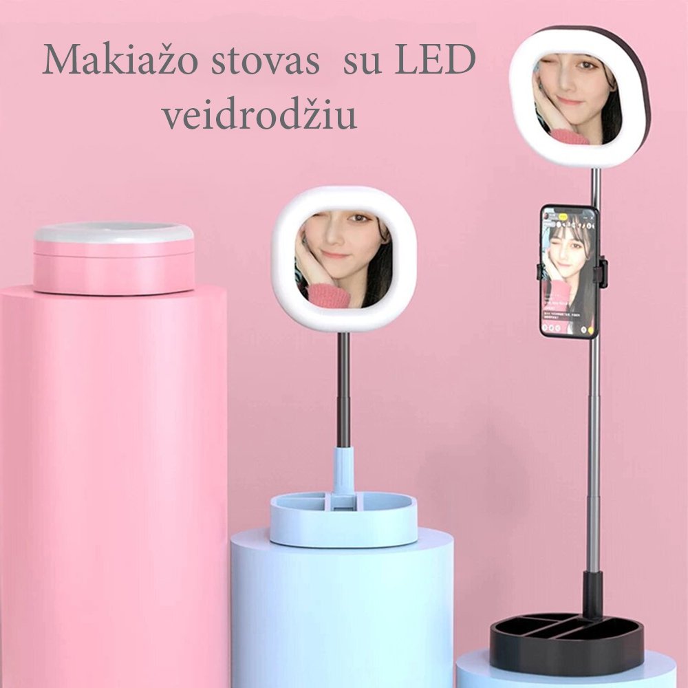 led-selfie-veidrodis-su-stovu