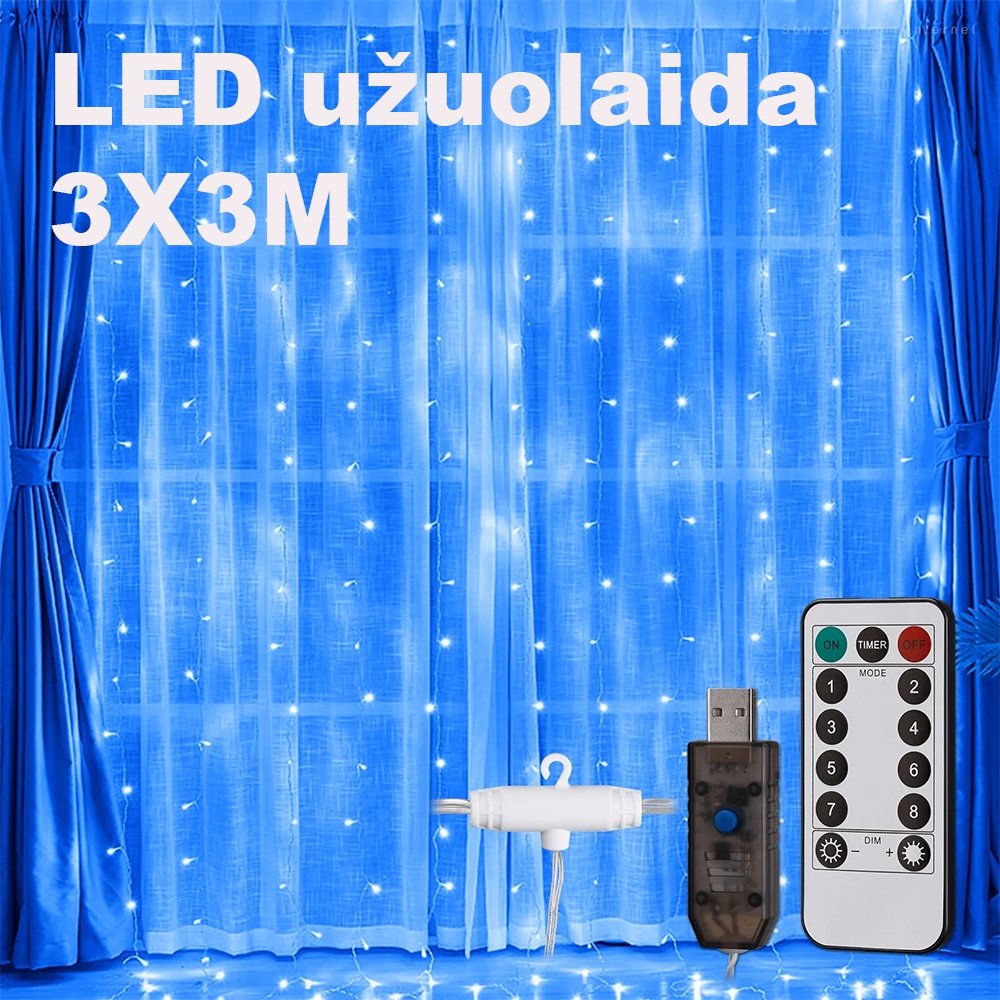 led-usb-uzuolaida-girlianda-melyna