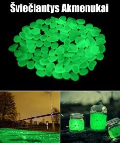 Naktį Šviečiantys Akmenukai (žalia)
