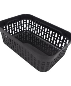 Plastikinė dėžutė su skylutėmis, 18 × 12 × 6 cm JUODA