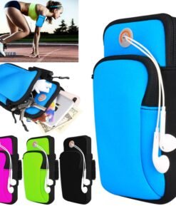 Rankos piniginė - telefono dėklas sportui - Neoninė (geltona)