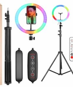 RGB LED žiedinė lempa