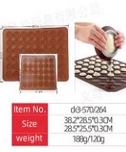 Silikoninė forma Macarons sausainiams – 38 × 28,5 cm