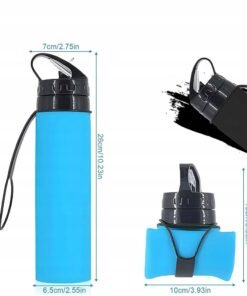 Silikoninė gertuvė 600ml. - Juoda