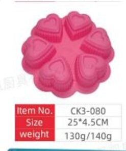 Silikoninė kepimo forma širdelės formos keksiukams