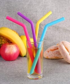 Silikoniniai šiaudeliai 6 vnt.