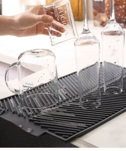 Silikoninis Indų Džiovinimo Kilimėlis - Pilka