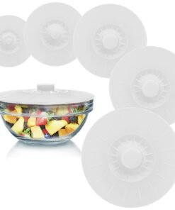 Silikoniniai maisto dangteliai, 5 vnt.