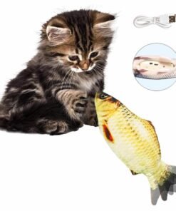 Šokinėjanti žuvis - žaislas katei