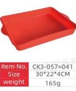 Stačiakampė silikoninė kepimo forma – 30 × 22 × 4 cm