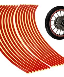 Šviesą atspindintys lipdukai padangoms Raudoni