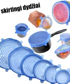 TAMPRIŲ SILIKONINIŲ DANGTELIŲ RINKINYS (6 VNT.)