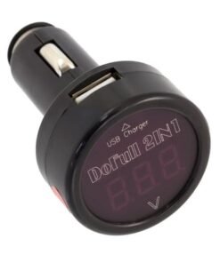 Automobilio voltmetras - USB įkroviklis