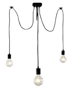 voro formos šviestuvas su trimis šviesos taškais.