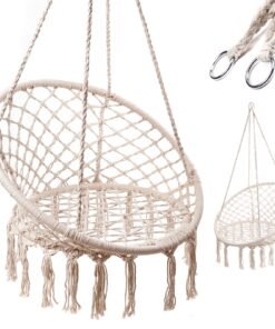 Pakabinamas hamakas su atlošu (baltas)