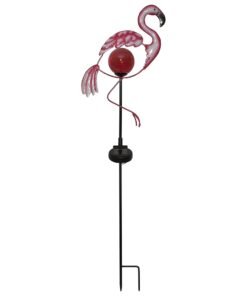 lauko LED lempa „Flamingo“ su saulės baterija (80 cm)