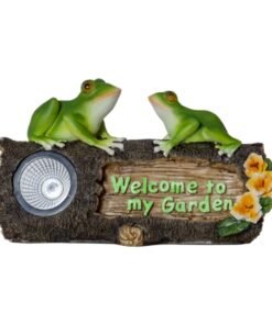 Lauko LED lempa „Frogy“ su saulės baterija (24 × 14 cm)