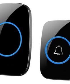 Modernus belaidis durų skambutis juodas