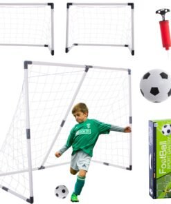 Vaikiški futbolo vartai 2in1 – dideli arba du mažesni (143 × 110 × 70 cm)