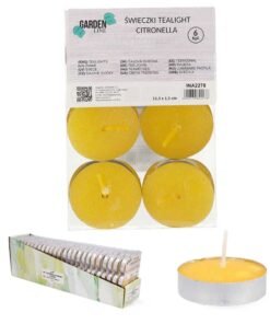 Citronelės arbatinių žvakučių rinkinys, 6 vnt.