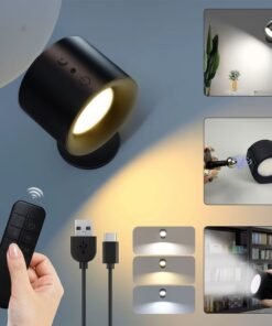 Magnetinė LED sieninė lempa su pulteliu