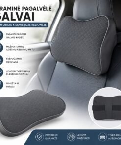 Atraminė pagalvėlė galvai automobiliui JUODA