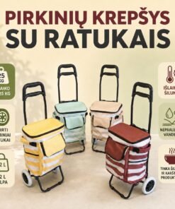 Pirkinių krepšys su ratukais, 22 l
