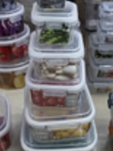 Plastikinių maisto laikymo indų rinkinys su dangčiais (6 vnt.) TR2358B