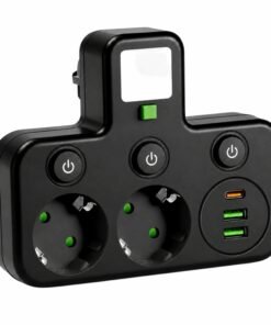 Elektros lizdo adapteris su 2 lizdais