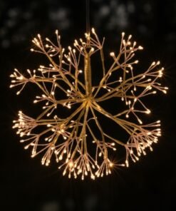 Kalėdinė LED amalų dekoracija, 40 cm, auksinės spalvos