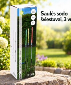 LED sodo šviestuvai, 3 vnt., geltona, žalia ir raudona