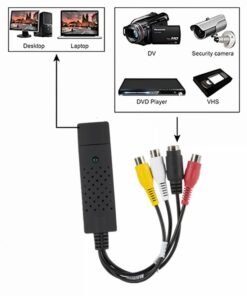 USB Video Adapteris (VHS VCR Video to PC DVD) OEM