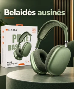 Belaidės ausinės EZRA BW97 Žalios