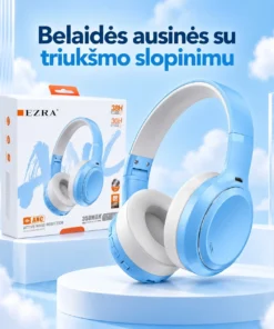Belaidės ausinės su aktyviu triukšmo slopinimu EZRA BW95 Mėlynos