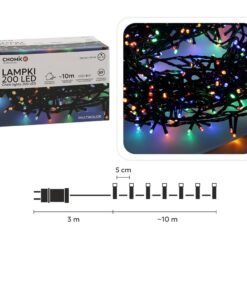 Kalėdinės LED girliandos, 200 LED, daugiaspalvės, 10 m