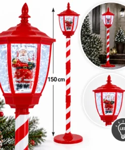 Kalėdinis LED žibintas su Kalėdų Seneliu, 150 cm